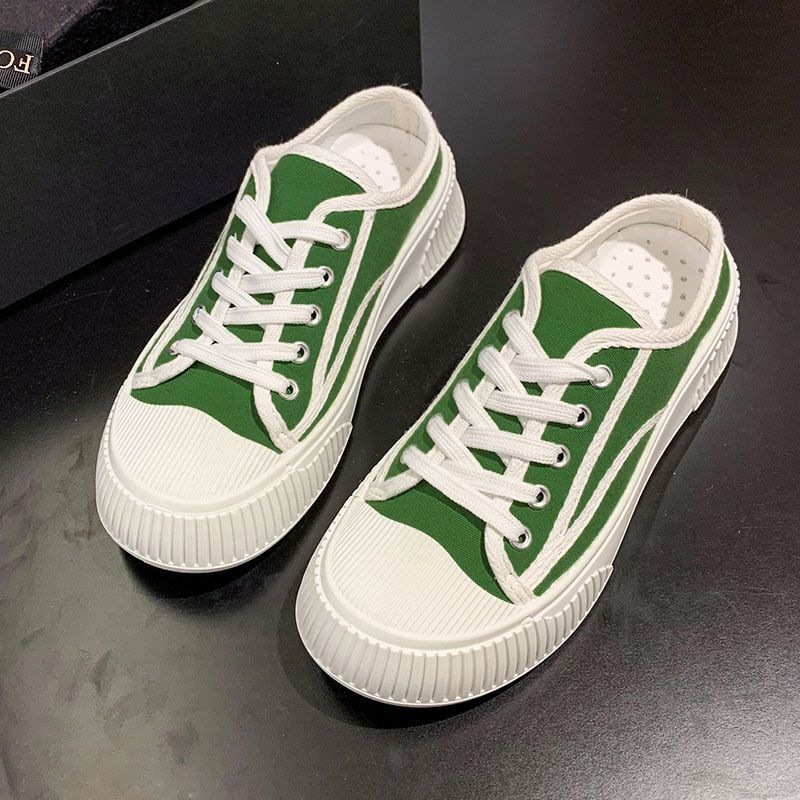 Ddmysports Baotou Slippers For Women New Summer Fashion Outdoor Lazy Half Flat Casual Canvas Shoes Outdoor Shoes