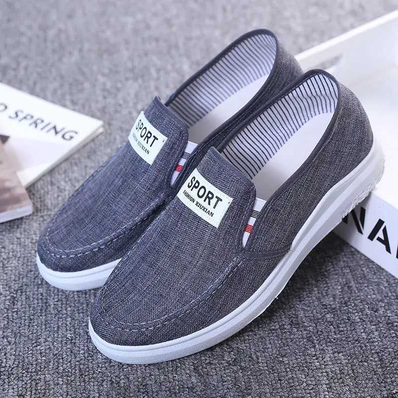 2025 Men Casual Shoes Slip Canvas Fi Sneakers Breathable Summer Walking Loafers N Slip Comfortable Youth Skate Flats XJ250614