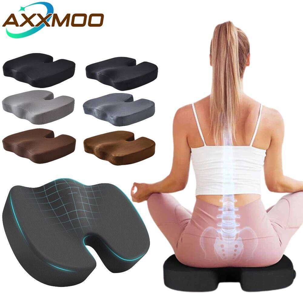 Seat Cushions Office Chairs,Memory Foam Coccyx Cushion Pads For Tailbone Pain,Sciatica Relief Pillow,Correct Sitting Posture