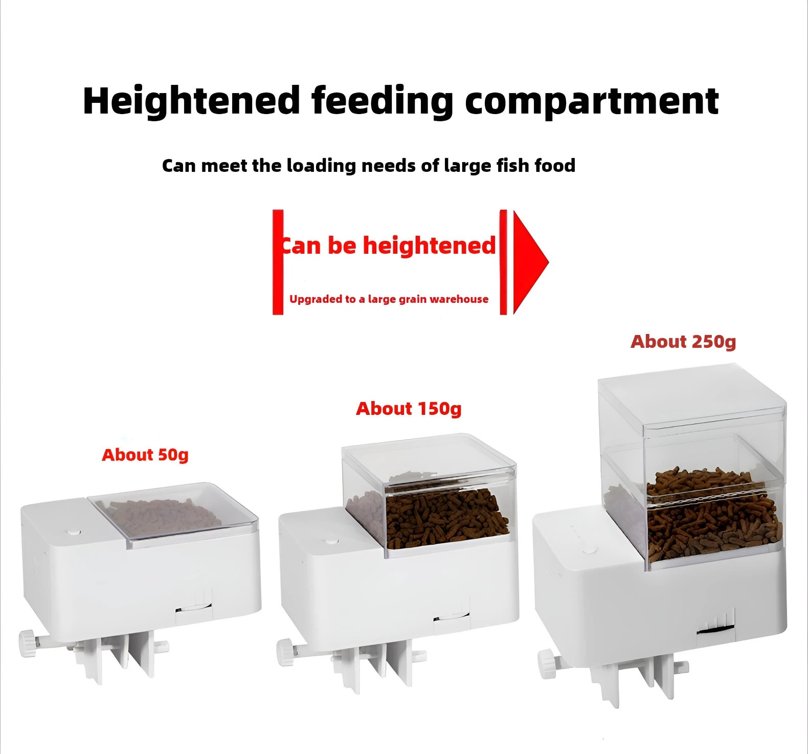 Automatic fish feeder/intelligent feeder 4-speed timer maximum support for 12MM fish food suitable for turtles and fish 250613