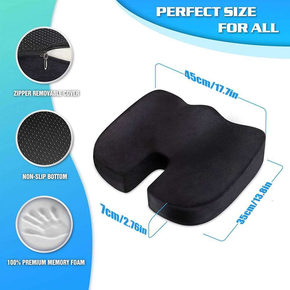 Seat Cushions Office Chairs,Memory Foam Coccyx Cushion Pads For Tailbone Pain,Sciatica Relief Pillow,Correct Sitting Posture