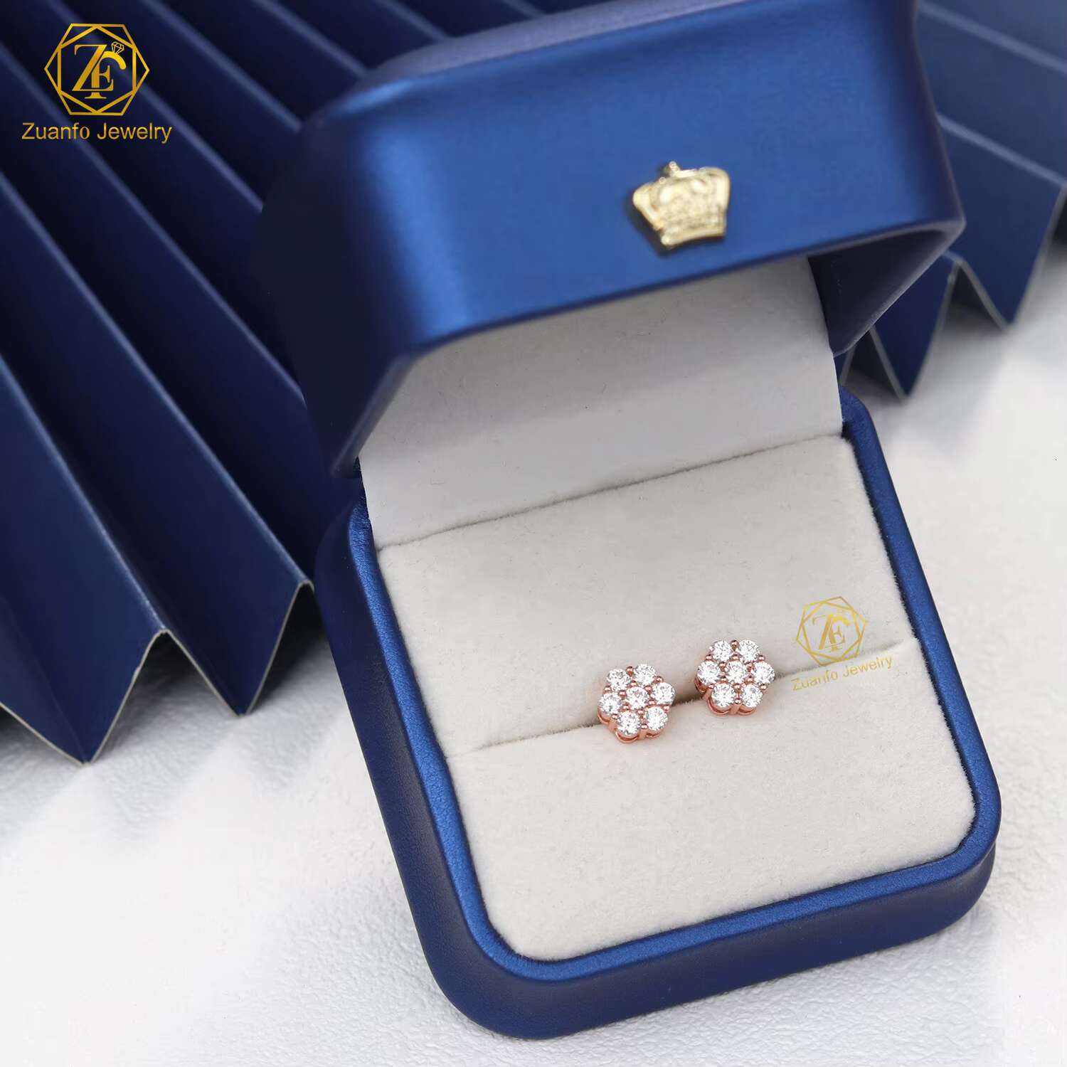 Fine jewelry S925 Sterling Silver Moissanite Diamond Stud Earrings D VVS1 moissanite screw back earrings