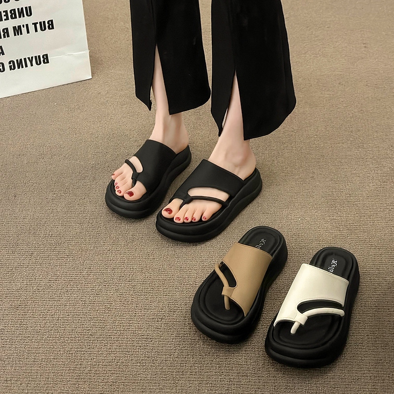 Ddmyoutdoor Ddmyoutdoor French Style High End Toe Post Sandals For Women Outdoor Wear Spring Summer New Vacation Versatile Beach Shoes Outdoor Shoes