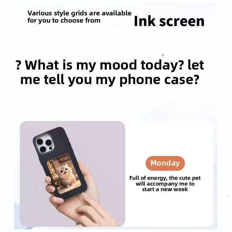 NFC DIY Display Light Emitting Diode Smart E-Ink Screen Computer Phone Case