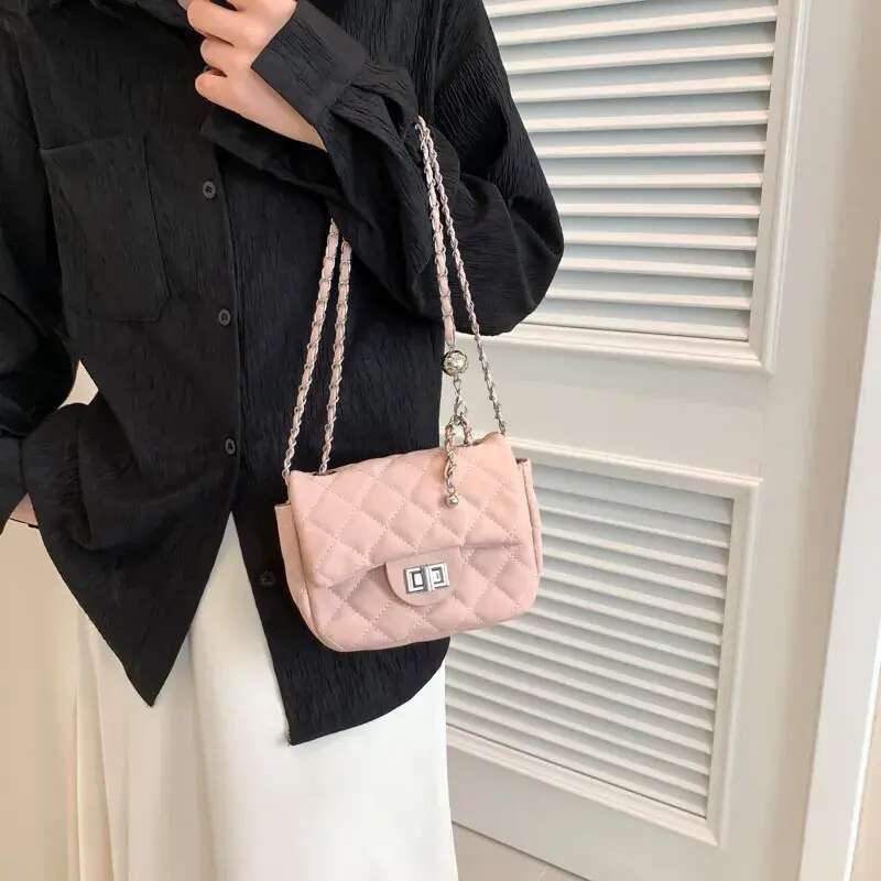 Designer Free Shipping New Bag Bags Lingge Chain Womens Fashion Square Versatile Single Shoulder Crossbody Free shipping