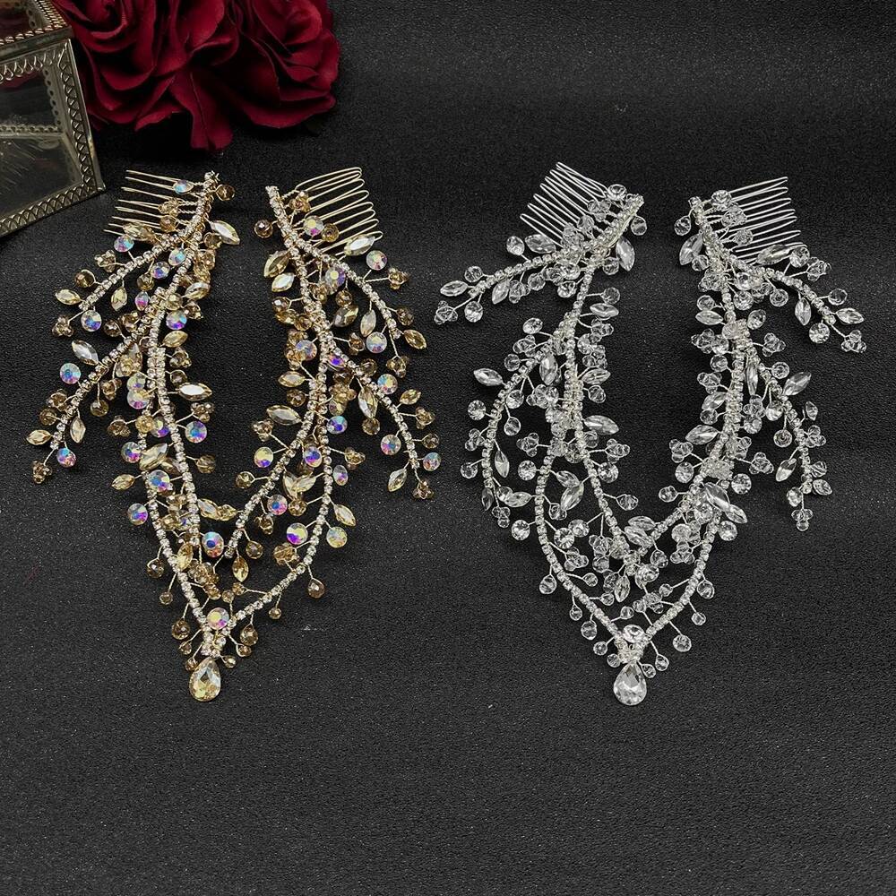 DZ215 Bling Indian Pendant Forehead Chain Jewelry Tiara Headpiece Bridal Headdress Crystal Wedding Headwear Accessories Gift