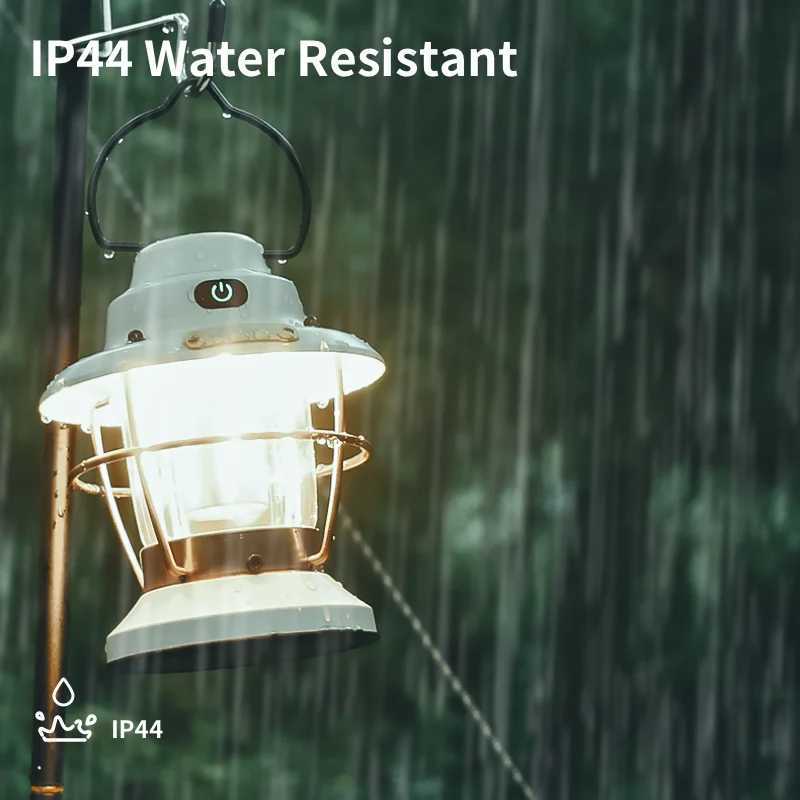 WARSUN CP11 Retro Barn Lantern - Rechargeable LED Camping Light with Multiple Modes and Stepless Dimming W250613