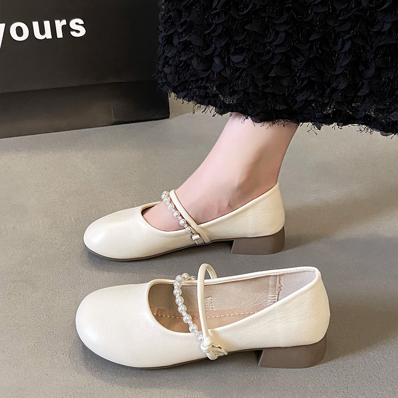 Ddmyoutdoor Autumn Korean Style Mary Jane With Skirts Soft Sole Women S Evening Gentle Low Heel Fashion Single Shoes For Outdoor Shoes