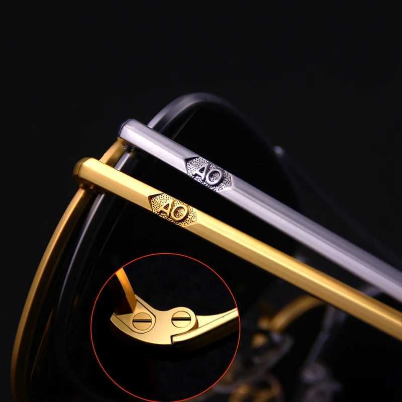 AO Sunglasses Man American Army Military Aviation Pilot Polarized Sun Glasses Woman Luxury Brand Vintage Metal Titanium Frame Z250614
