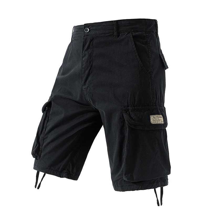 Mens Sports Shorts Summer Loose Outdoor Leisure Multi-Pocket Street Shorts Fashion Cotton High Quality Basketball ShortsW250614