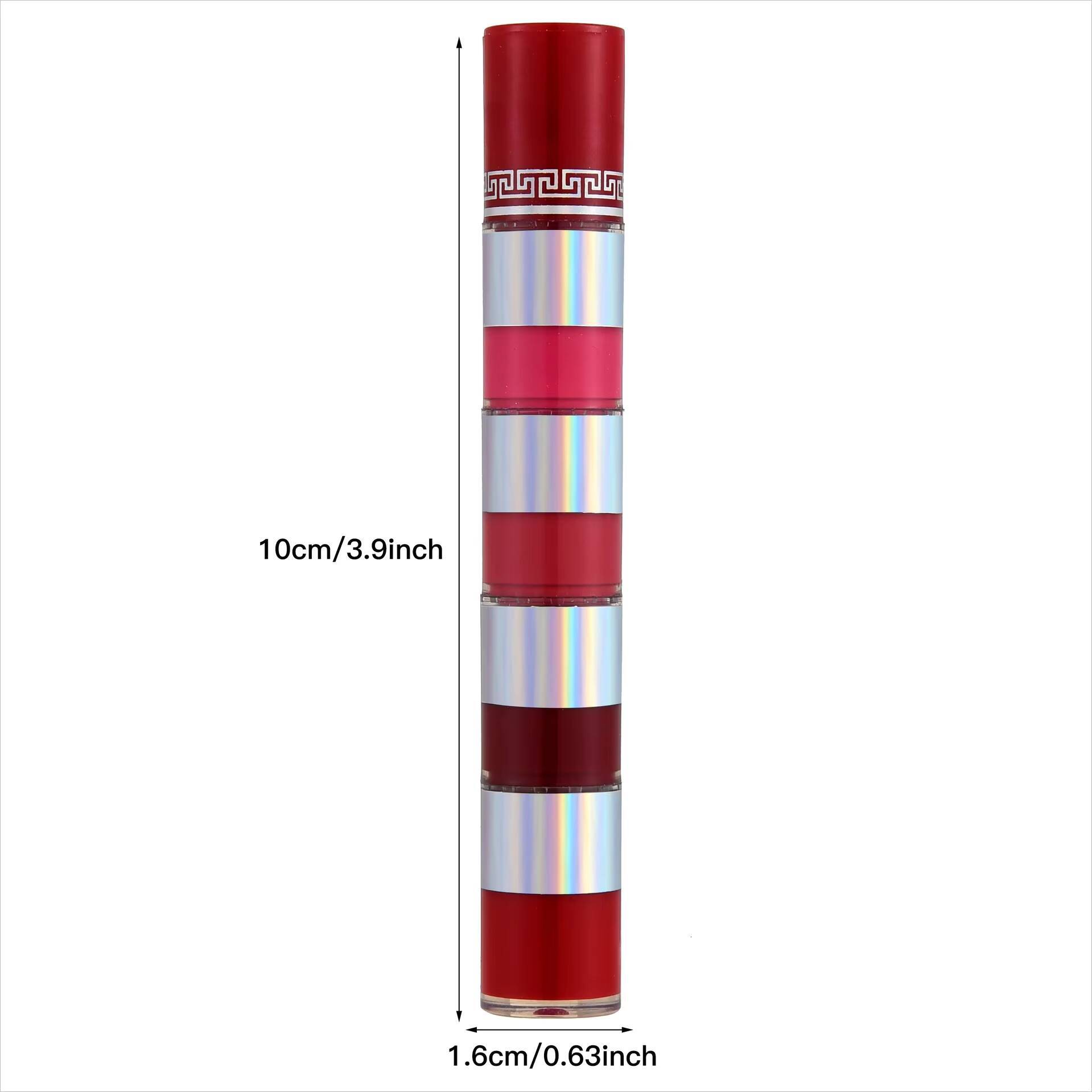 4 In1 Matte Lipstick Kit Combo Strip Velvet Sexy Red Tint Non-stick Cup Gloss Lip Oil Makeup Lips Cosmetic Set Wholesale happy