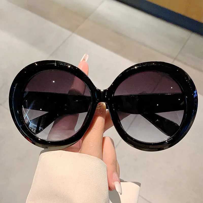 Oversized Round Big Frame Sunglasses Women For Men Luxury Brand Designer Sun Glasses Vintage Punk Popular Eyeglasses Pink Shades Z250614