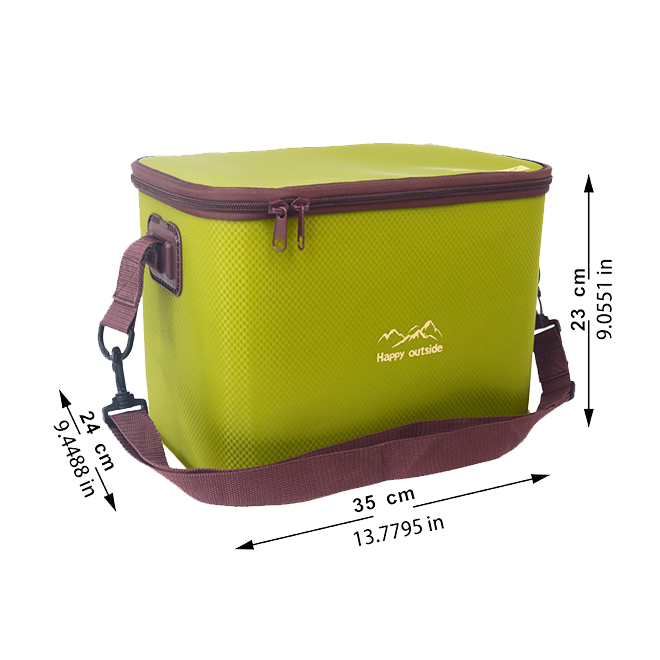 Family Thermal Cooler Tote, Glamping Cooler Bag, Heavy-duty, Lightweight, Foldable, 18-20L Ice Retention for Picnic, Tailgating (Military Olive)
