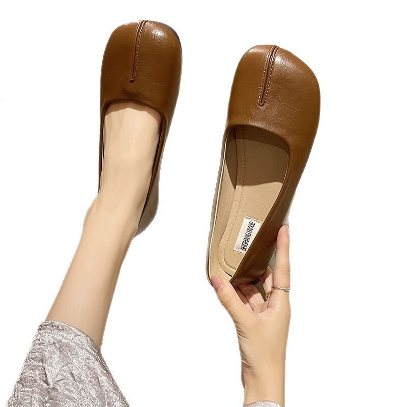 Ddmyoutdoor Ddmyoutdoor Leather Soft Sole Women S Flat Shoes New Korean Style Versatile Fashion Casual Slip On Lazy Loafers Outdoor Outdoor Shoes