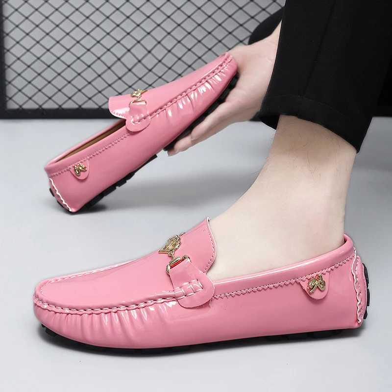 Doudou Shoes Womens 2025 New Soft Sole Slip- Lazy Loafers Handmade Trendy Easy for Mother Mens Casual Driving Shoes XJ250614
