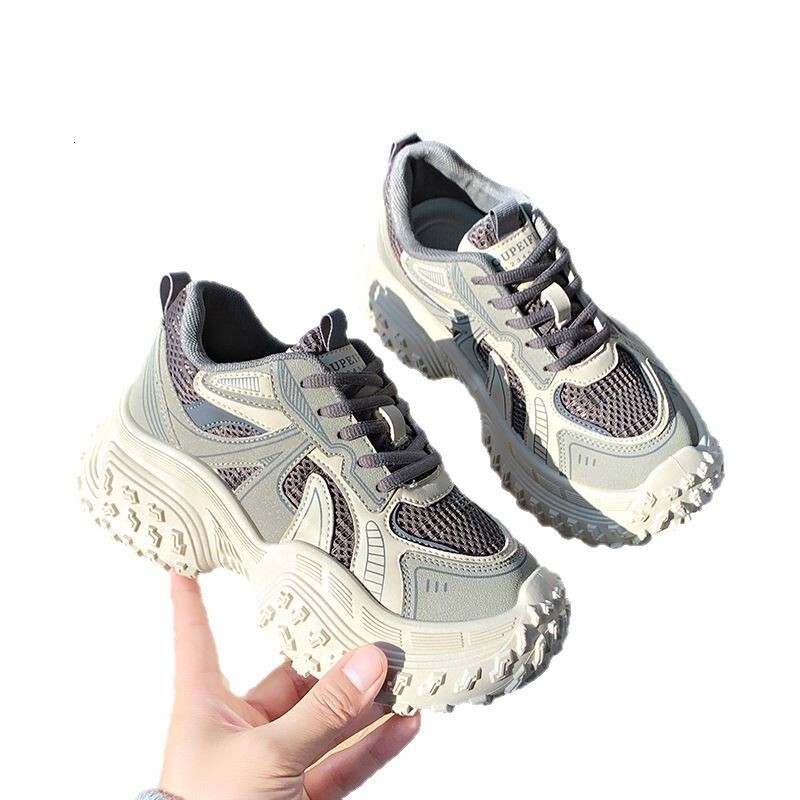 Ddmysports Spring New Thick Soled Height Increasing Lightweight Dad Shoes For Women Make Feet Look Smaller Versatile Casual Sneakers Outdoor Shoes