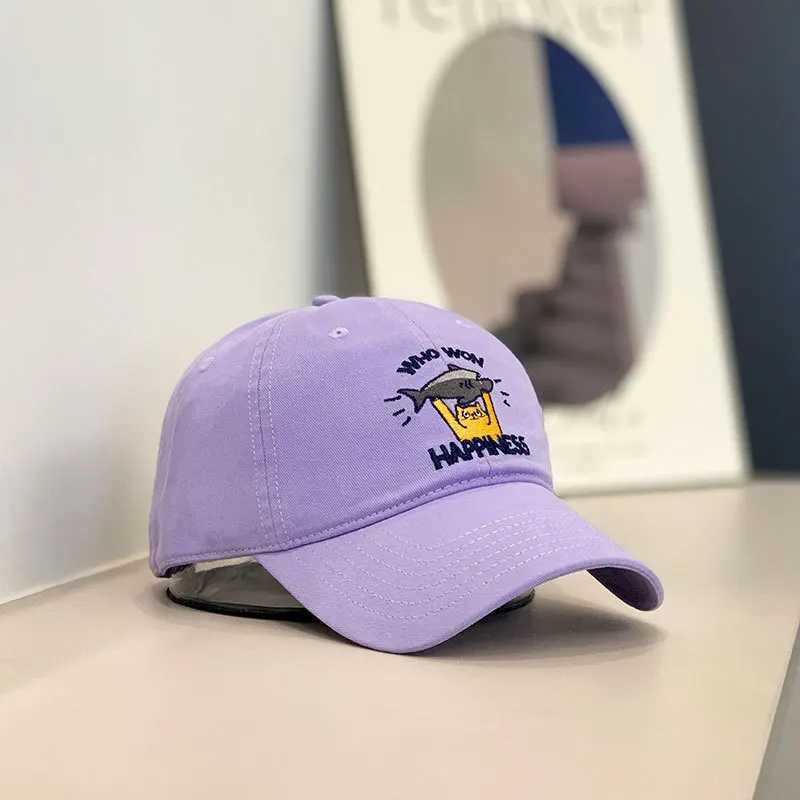 Baseball Cap Women Men Cat Fish Embroidery Snapback Hats For Women Dad Hat Female Couple Sunshade Outdoor Street Soft Top New W250614