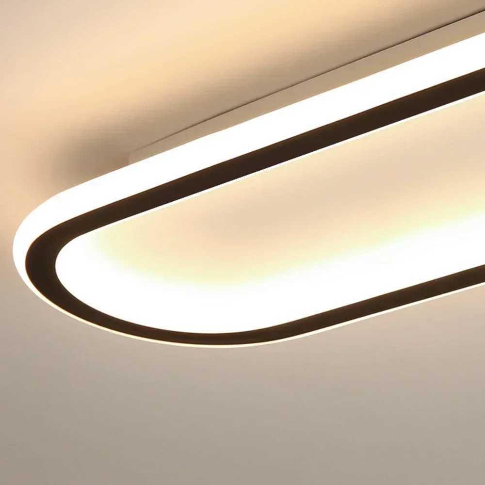 Modern LED Ceiling Light Oval Black Aisle 40/60/80cm Ceiling Light For Bedroom Porch Living Room LED Indoor Lamps and Lighting XJ2500613