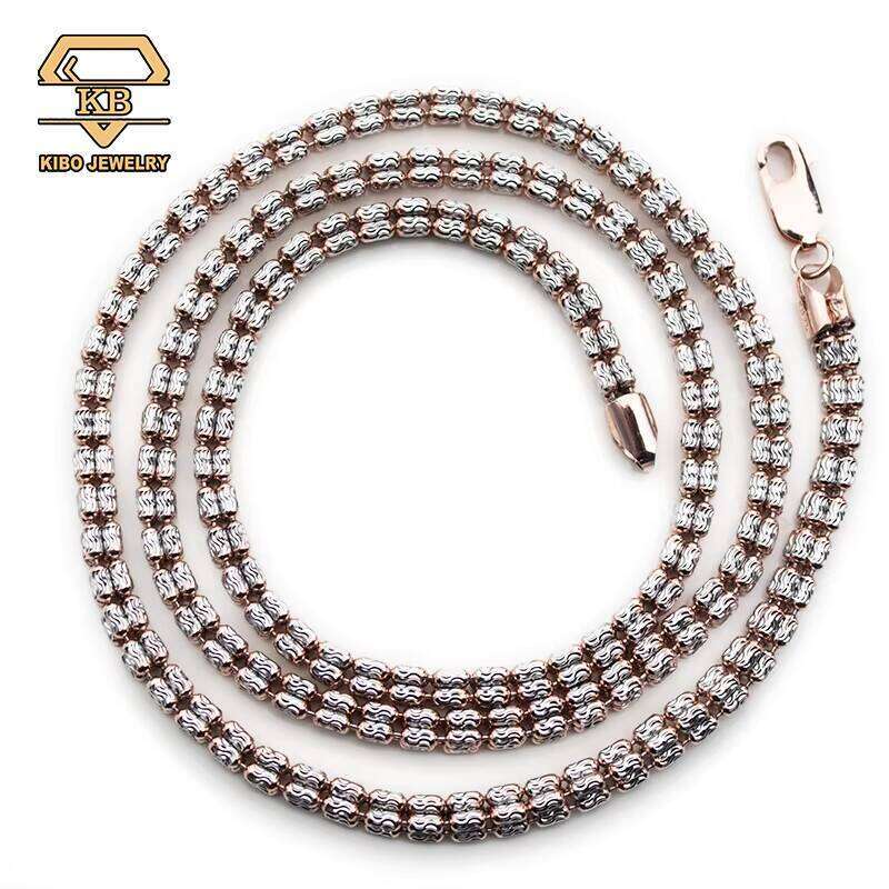 Hot Selling Moon Ice Chain 2024 New Necklace Rose And White Gold Plated 4Mm Tennis Bracelet Mens Jewelry