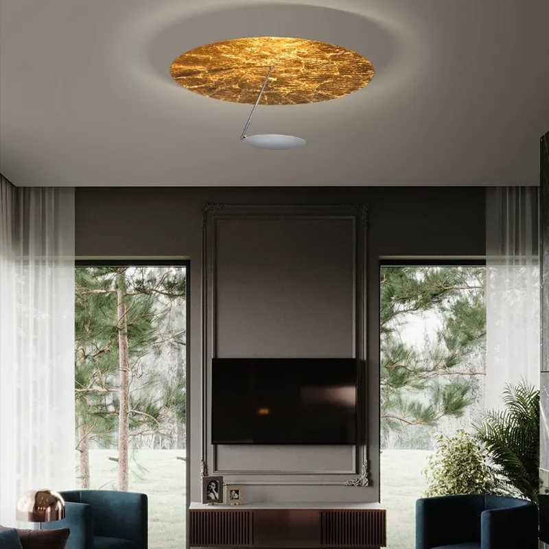 Smith Lederam Ceiling Lamp creative gold foil ufo light living room Art decor floodlight hotel restaurant corridor aisle lampXJ2500613