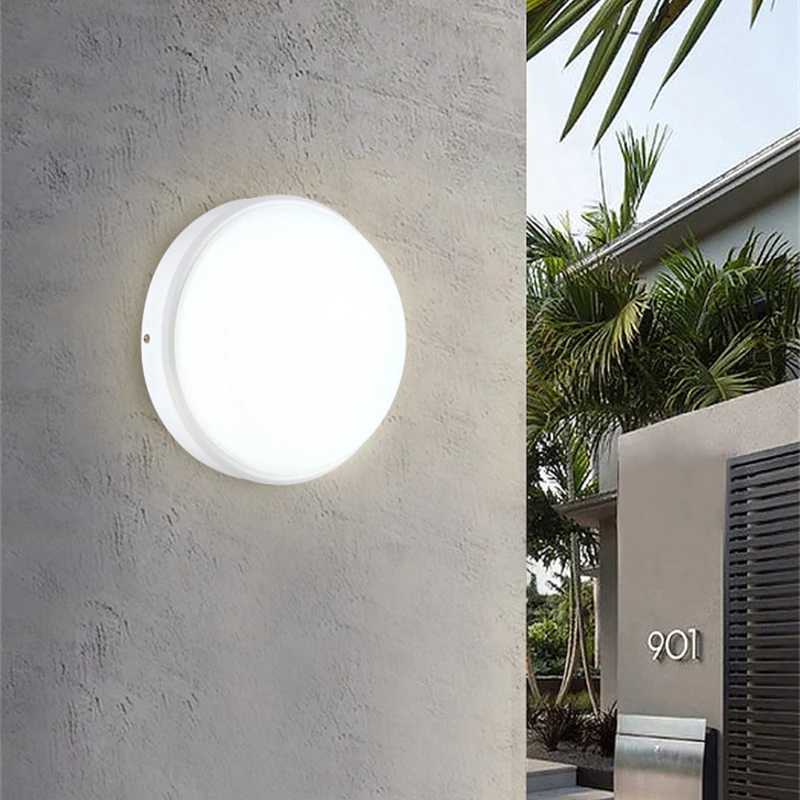 Outdoor Surface Mounted LED Ceiling Lamp 12W/15W/20W Waterproof IP65 Round Bathroom Light Garden Porch Moistureproof Wall LightsXJ2500613