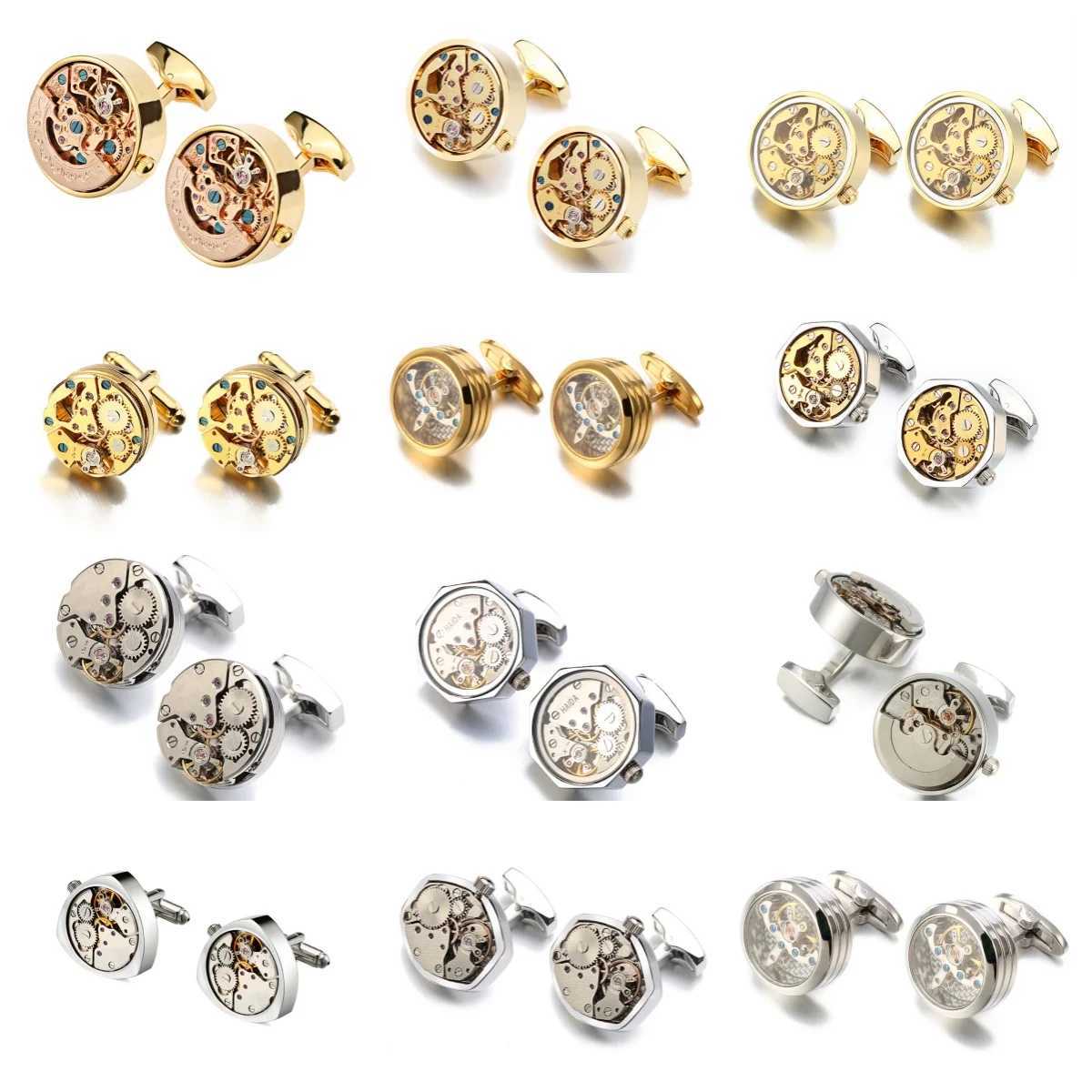 Luxury Mens Cufflinks Gift For Boyfriend Mechanical Cufflinks Mens Shirts JewelryXJ250614