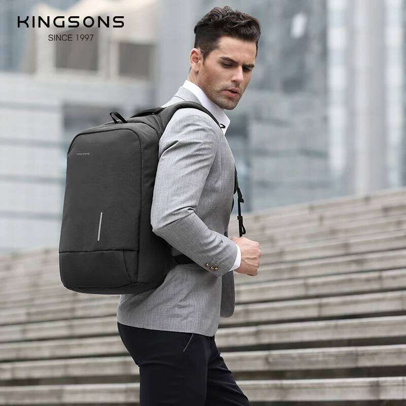 Kingsons Anti-Theft For Men Boys School Backpack 13.3/15.6/17.3 Inch Laptop Computer Bag Fashion Male Mochila 2023