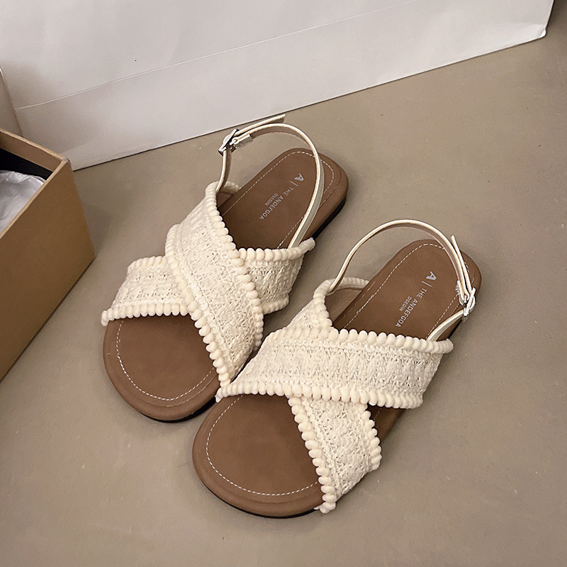 Ddmyoutdoor Spring And Autumn New Fashion French Style Women S Summer Flat Ladies Shoes Beach Sandals Outdoor Shoes