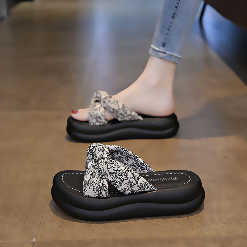 Ddmyoutdoor Ddmyoutdoor Women S Sandals New Summer Outdoor Fairy Style Thick Sole Beach Fashion One Word Slippers Shoes Outdoor Shoes