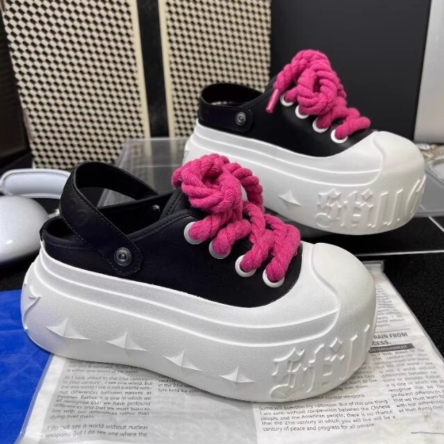 Ddmysports Super Popular Thick Soled Platform Height Increasing Cute Ugly Big Head White Sneakers For Women Spring And Autumn New Casual Board Shoes O