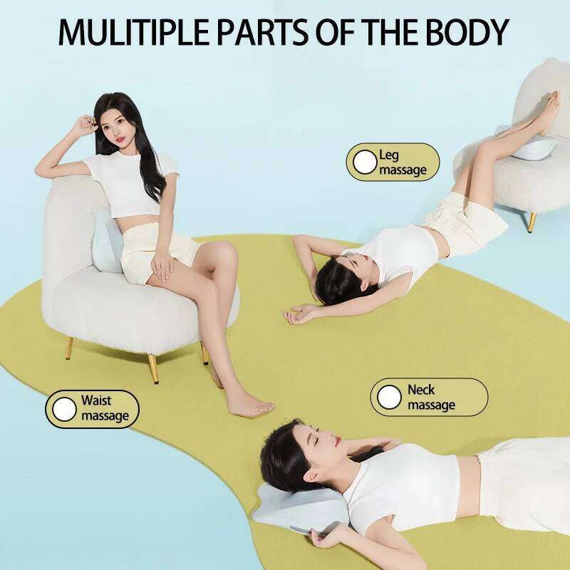 Waist Massager With Heat Shiatsu 2-In-1 Massage Pillow Lower Back Fatigue Relief Deep Tissue Kneading For Neck Shoulder