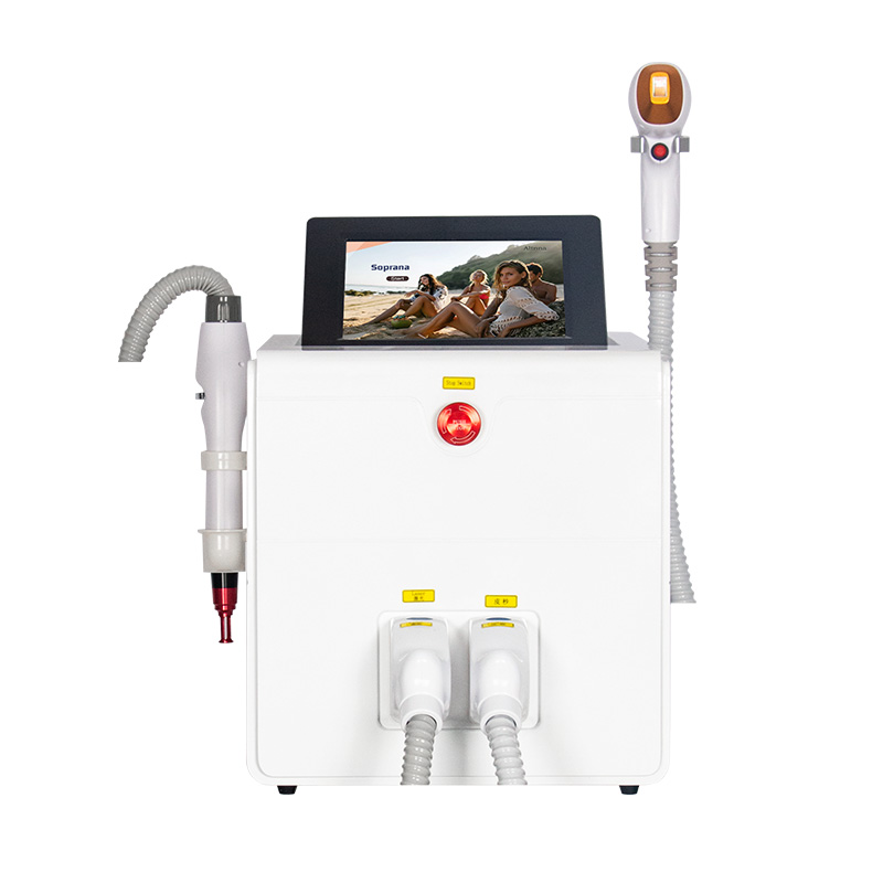 Portable 808 Diode Hair Removal Machine 755NM 808NM 1064NM Painless Hair Removal 2 In 1 Picosecond Laser Tattoo Removal Machine