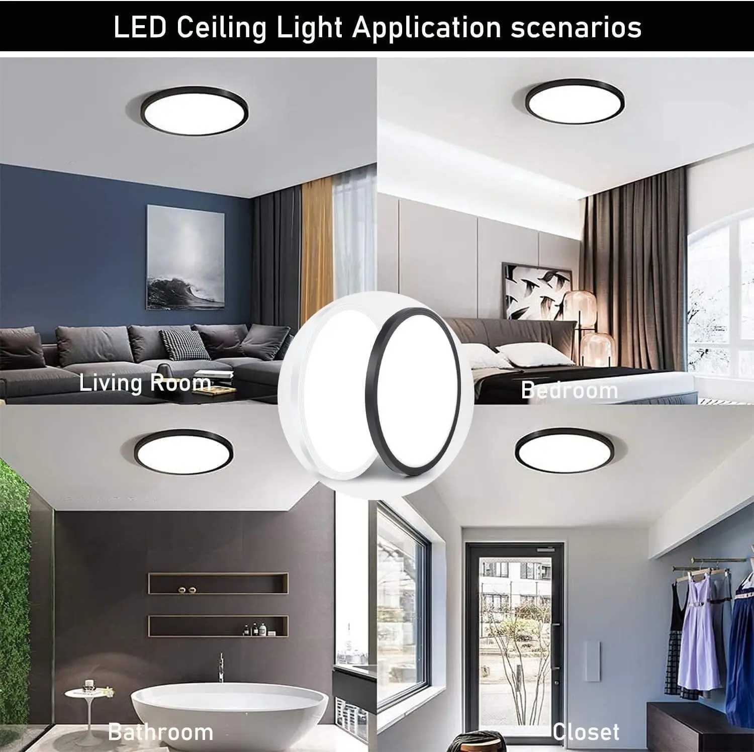 27cm 37cm Ultra Thin LED Ceiling Lamp 220V Indoor Lighting Room Decoration Ceilings Light for Kitchen Bedroom Corridor BathroomXJ2500613
