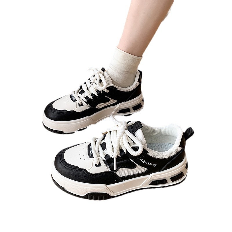 Ddmysports Korean Style Breathable Mesh Thick Soled Sneakers For Women Summer White Student Versatile Niche Casual Shoes Trendy Outdoor Shoes