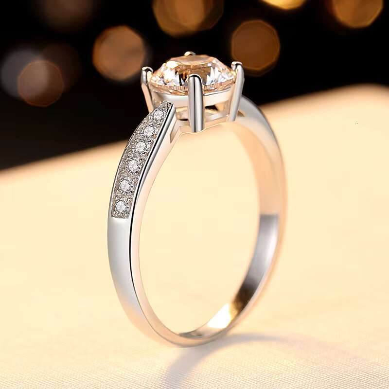 New Arrive Silver Jewelry Women bone White Gold Plated Tarnish Free 925 Sterling Silver Moissanite Finger Rings