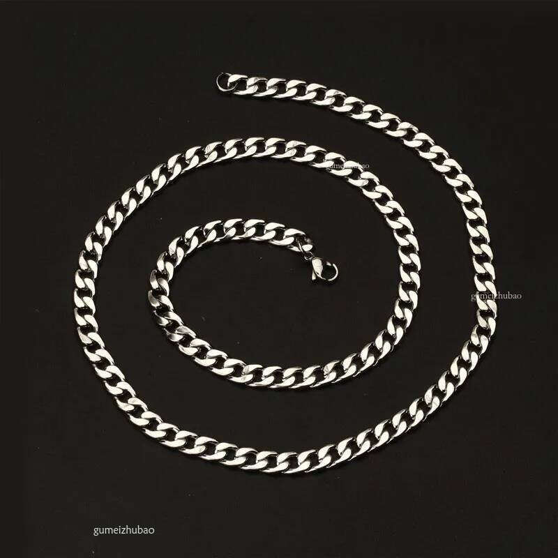 316L Stainless Steel Cuban for Men Women Chunky Miami Curb Mens Link Sier Thick Chain Necklace Punk Jewelry 3MM 5MM 7MM 9MM 10MM