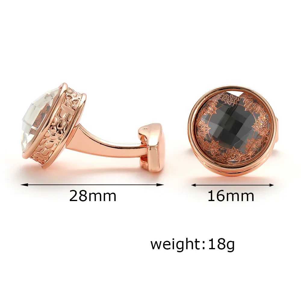 Fashion Pattern Copper Mens Cufflinks New Light Luxury Round Casual Business Dress Button Suit Shirt Jewelry AccessoriesXJ250614