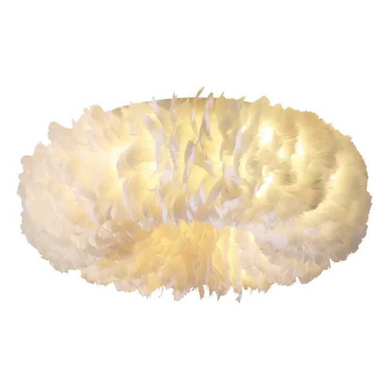 Nordic LED Ceiling Light Feather Light Decoration Bedroom Simple Warm and Romantic Childrens Living Room Lighting Ceiling Light XJ2500613