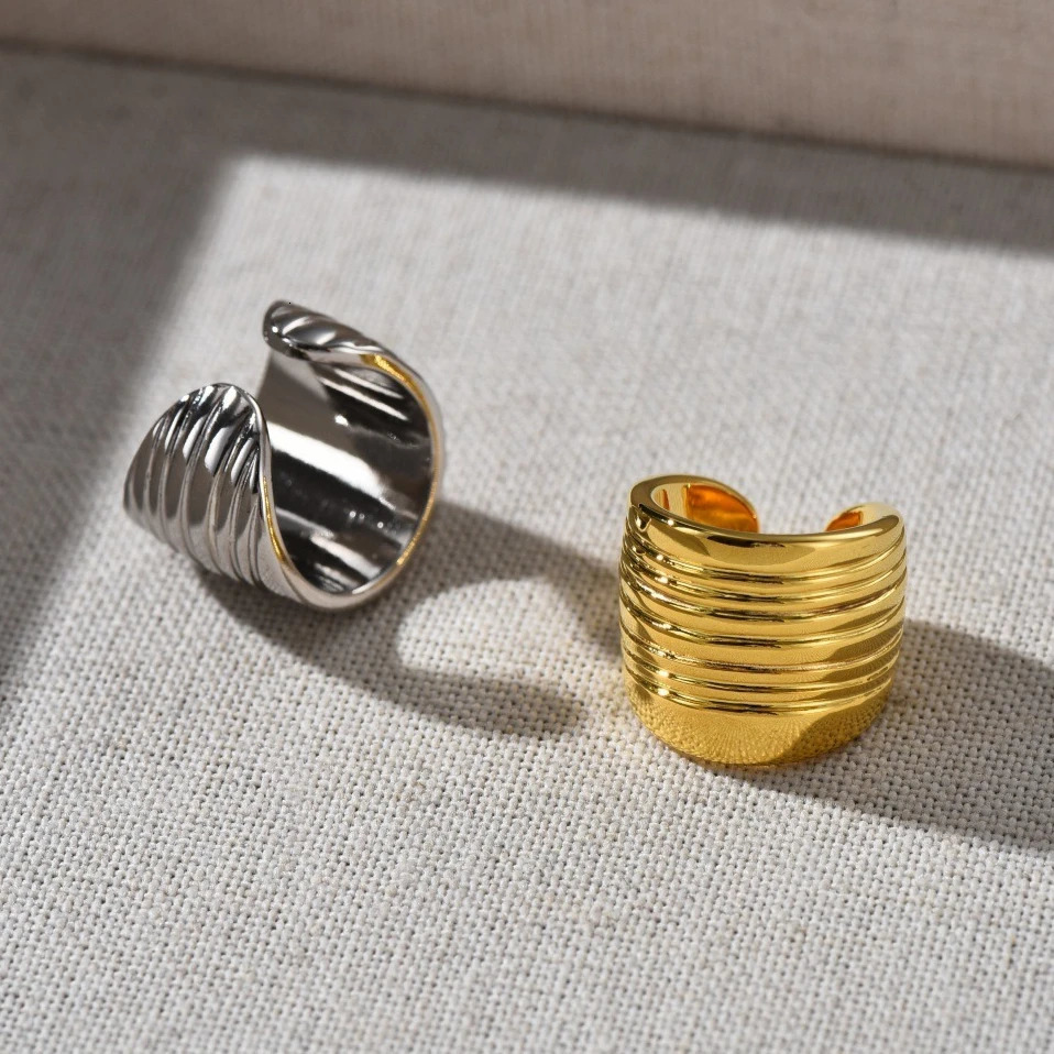 Fashion Europe Brass Plated 18K Gold Ear Cuffs Earring Woman Personality Jewelry Accessories Trendy 250610