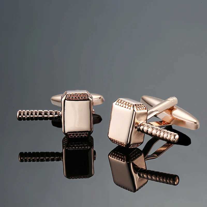 Mens French shirt cufflinks copper material fashion brand classic style hammer cufflinks fashion jewelry wholesale XJ250614