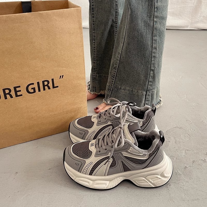 Ddmysports Versatile Thick Soled Dad For Women Spring New Student Casual Mesh Super Popular Slimming Running Shoes Outdoor Shoes