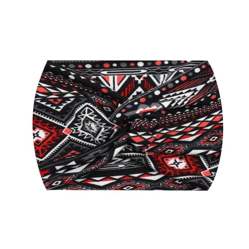 Widening 18CM stretch printed sports sweatband headband headscarf hairband