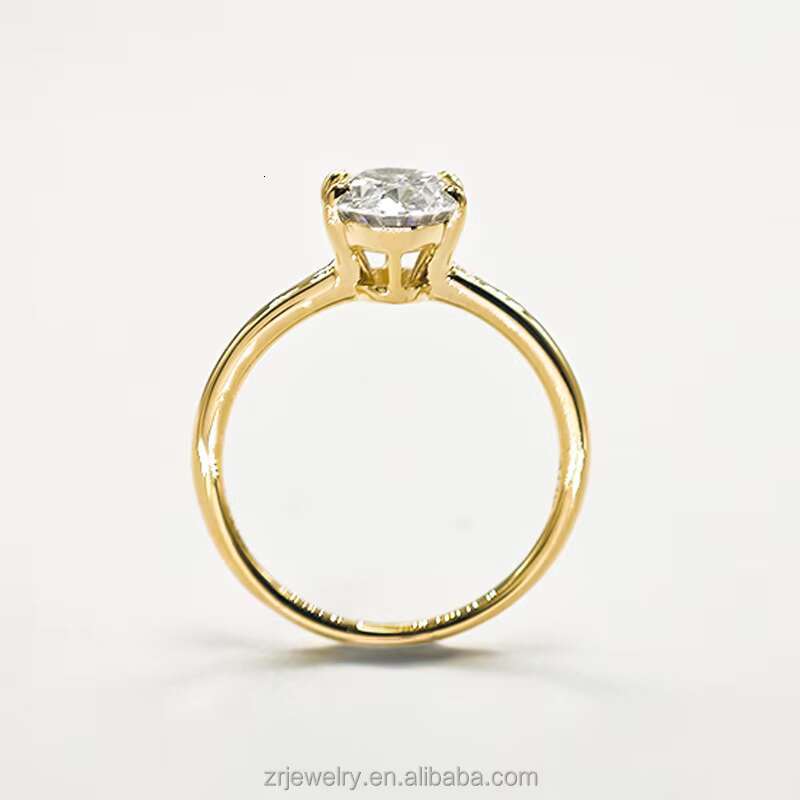 14K Pure Gold 1ct 2ct Vvs D Synthetic Diamond Solitaire Engagement Rings IGI Certified Diamond Lab Grown Diamond Ring