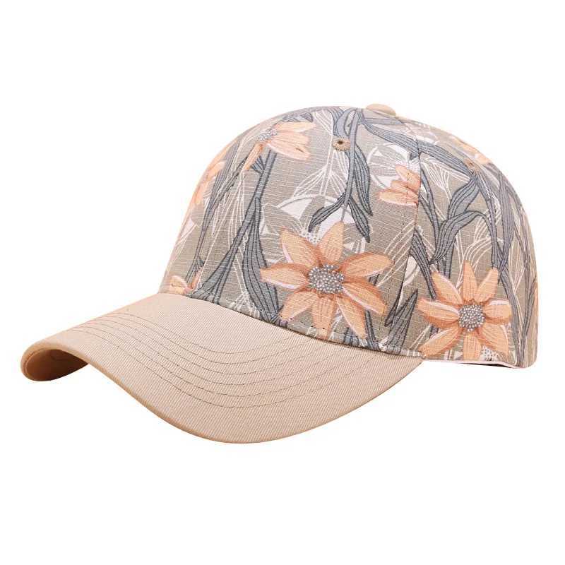 Mens Womens Leaves Printed Baseball Caps Cotton Adjustable Fashion Sun Protection Visor Hats New Arrival Unisex W250614