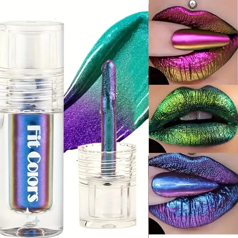 Color Changing Polarized Lip Gloss Lip Gel Stage Makeup Halloween Dramatic Long Lasting Color Rendering Waterproof 250614