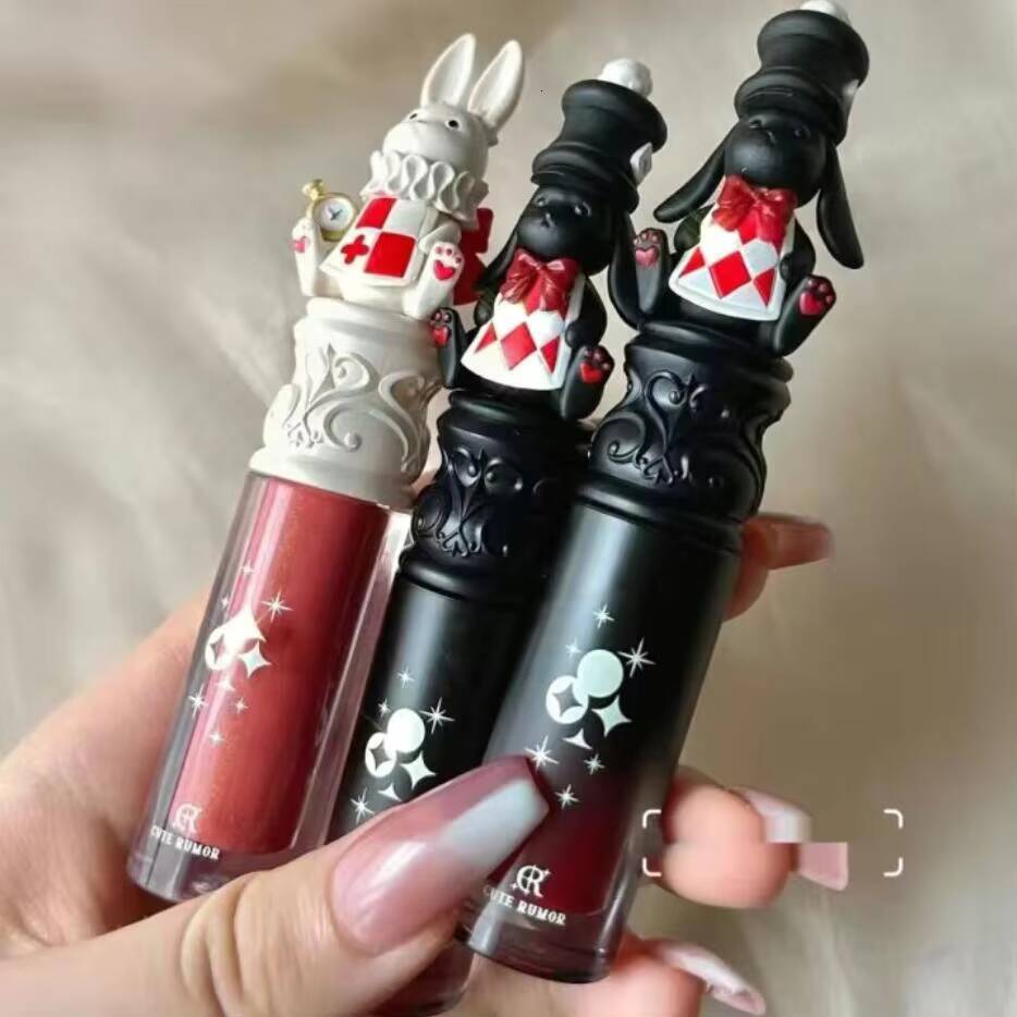 Cute Rumor Matte Velvet Liquid Lipstick Mouth Red Mud Soft Mist Moisturizing and Long lasting Non Staying Cup Lip Gloss happy