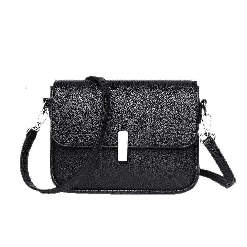 Women's Crossbody Textured Genuine Leather Small Square New Korean Style Simple Versatile Shoulder Bag