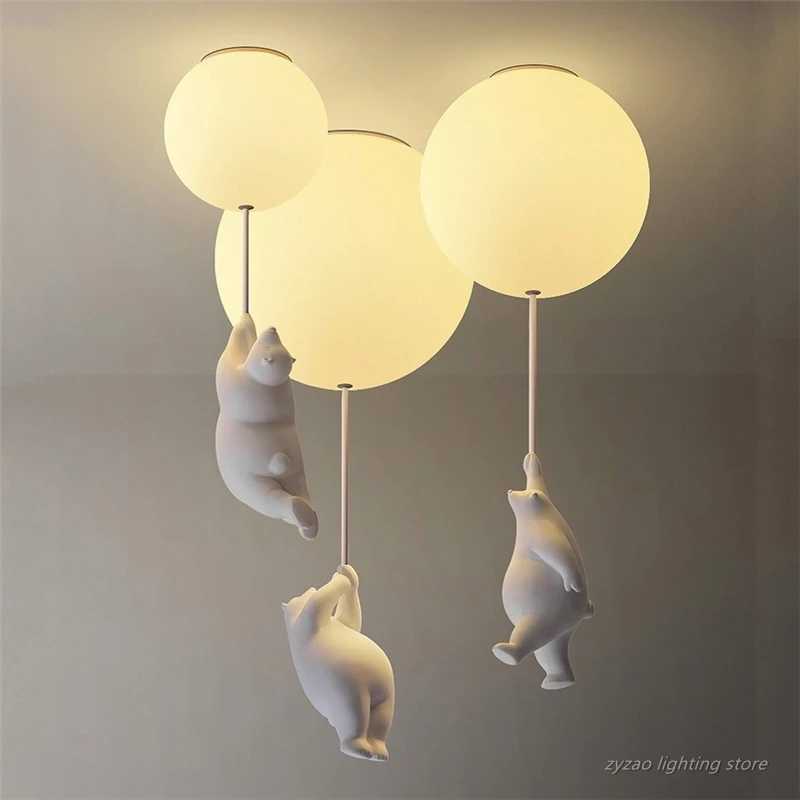 Baby Childrens Room Cartoon Lovely Ceiling Lights Creative Bear Designers Ceiling Lamps Restaurant Bedroom Decor Hanging LightXJ2500613
