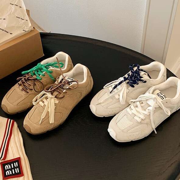 Grape Mom Studiolee Lace-up Versatile Breathable Casual Sports German Training Shoes for Women 2024 New Model