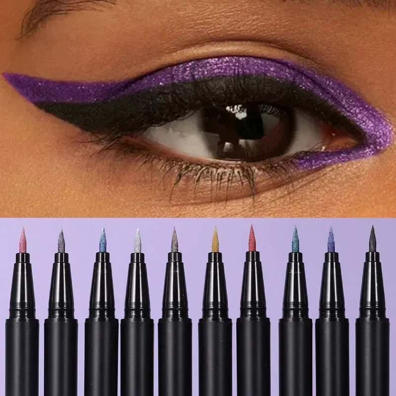Pearlescent Eyeliner Stick Pen Glitter Eyes Shadow Waterproof Shimmer Eye Liner Pen Shiny High-gloss Cosmetics Beauty Make Up 250614